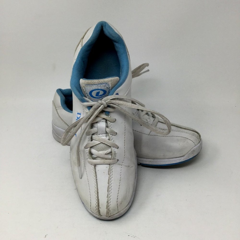 Dexter Raquel IV Womens Bowling Shoes US Size 9 M White Blue Slide Rite Lace Up